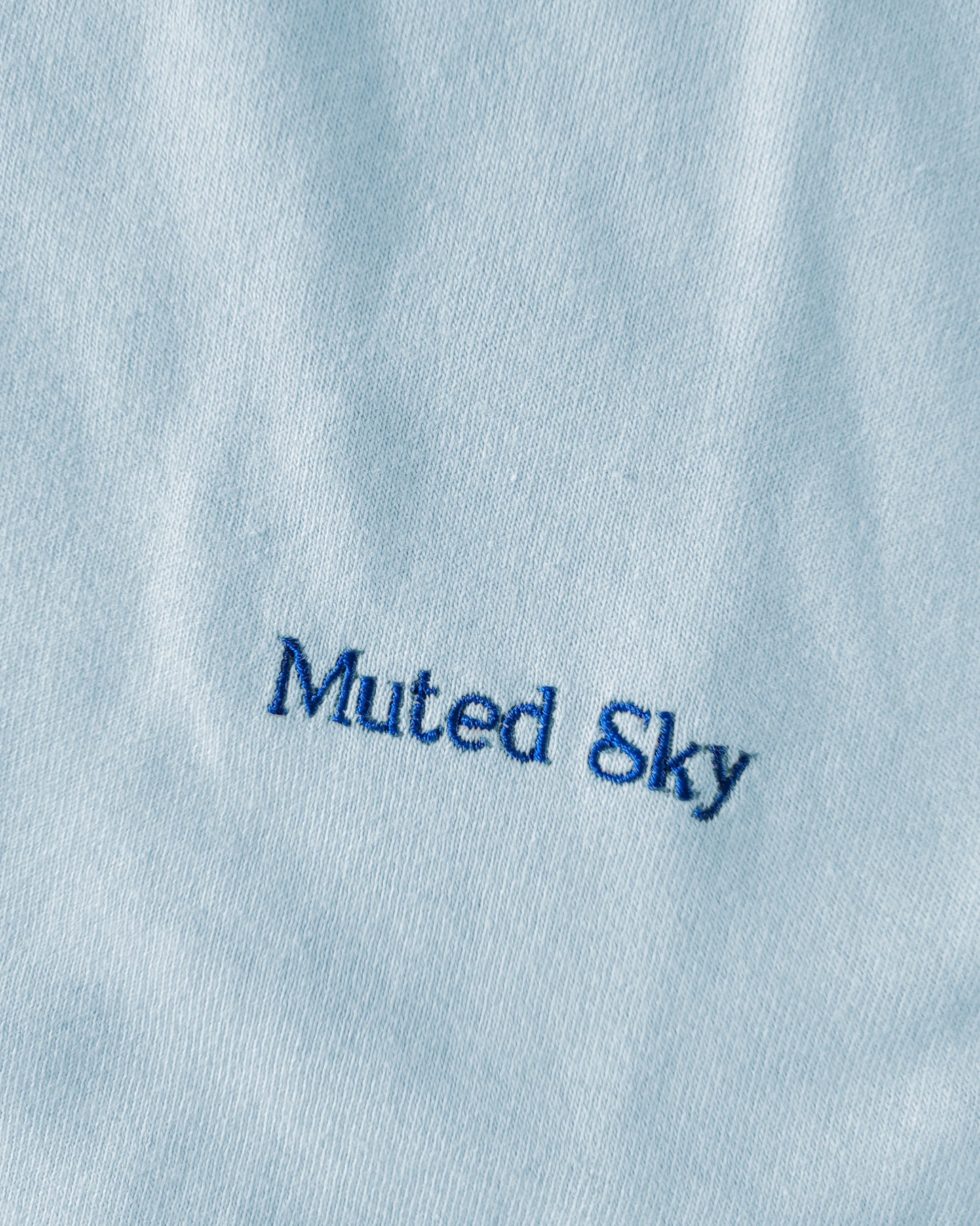 Beach Day Embroidered Tee Light Blue