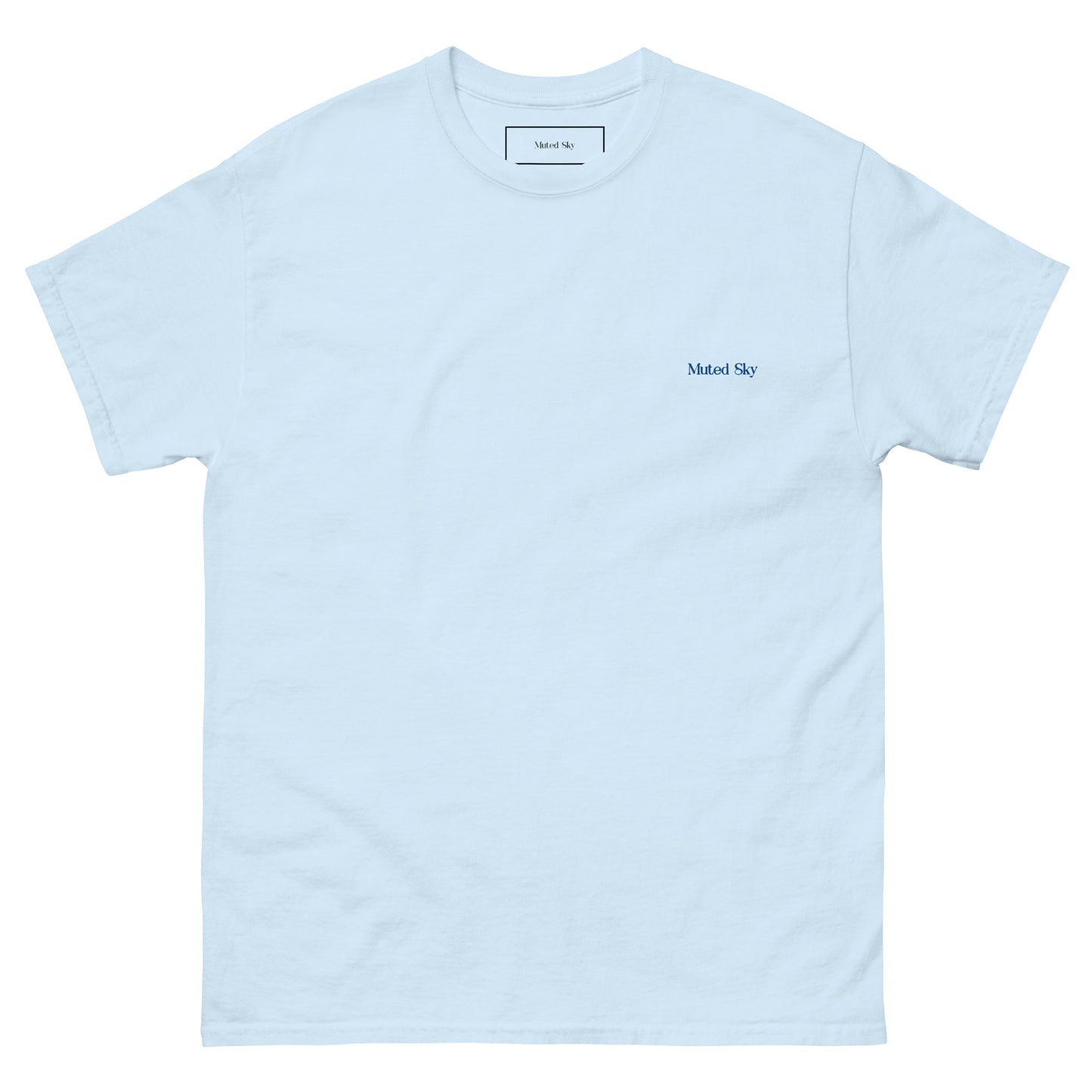 Beach Day Embroidered Tee Light Blue