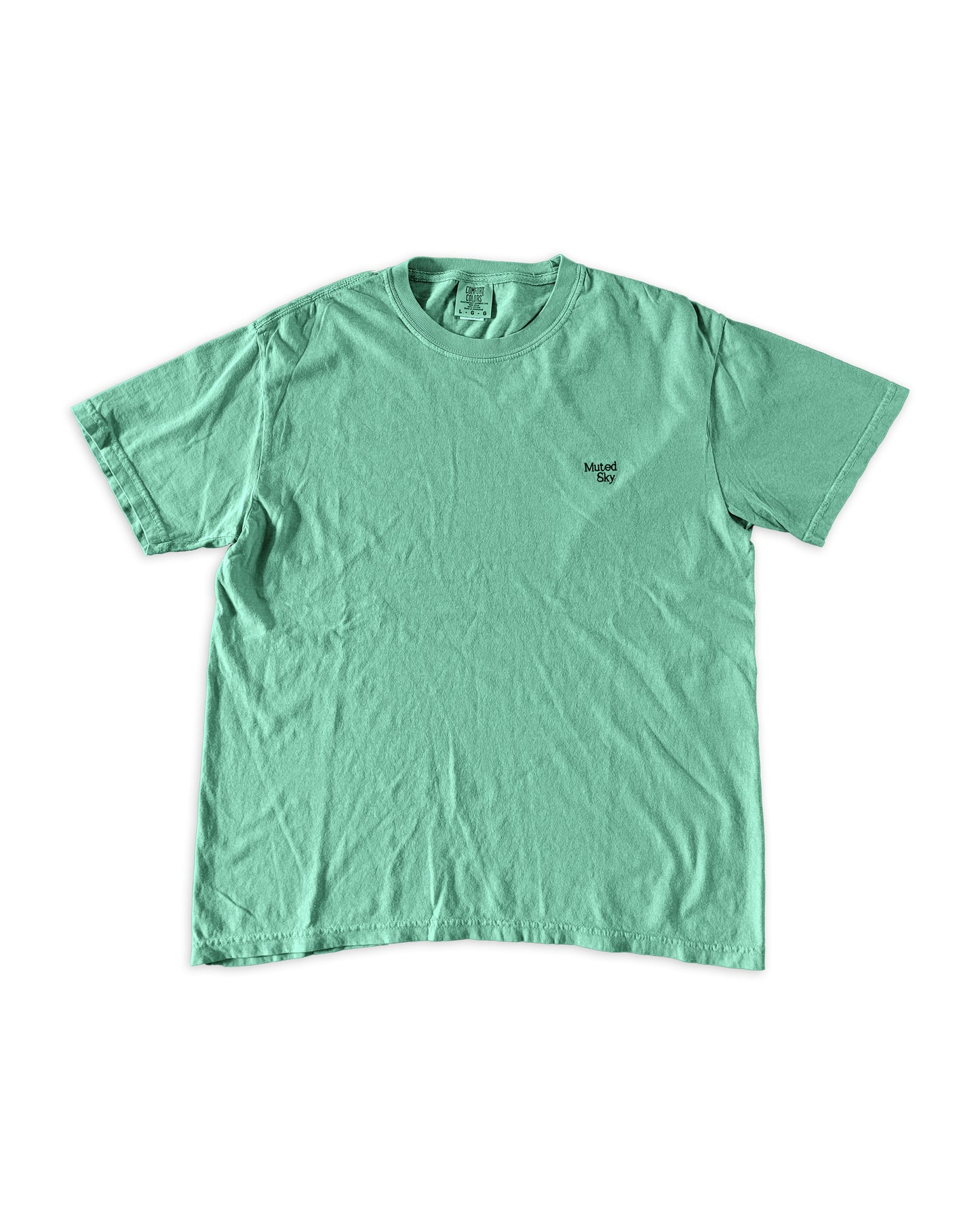 Muted Sky Embroidered Tee Green