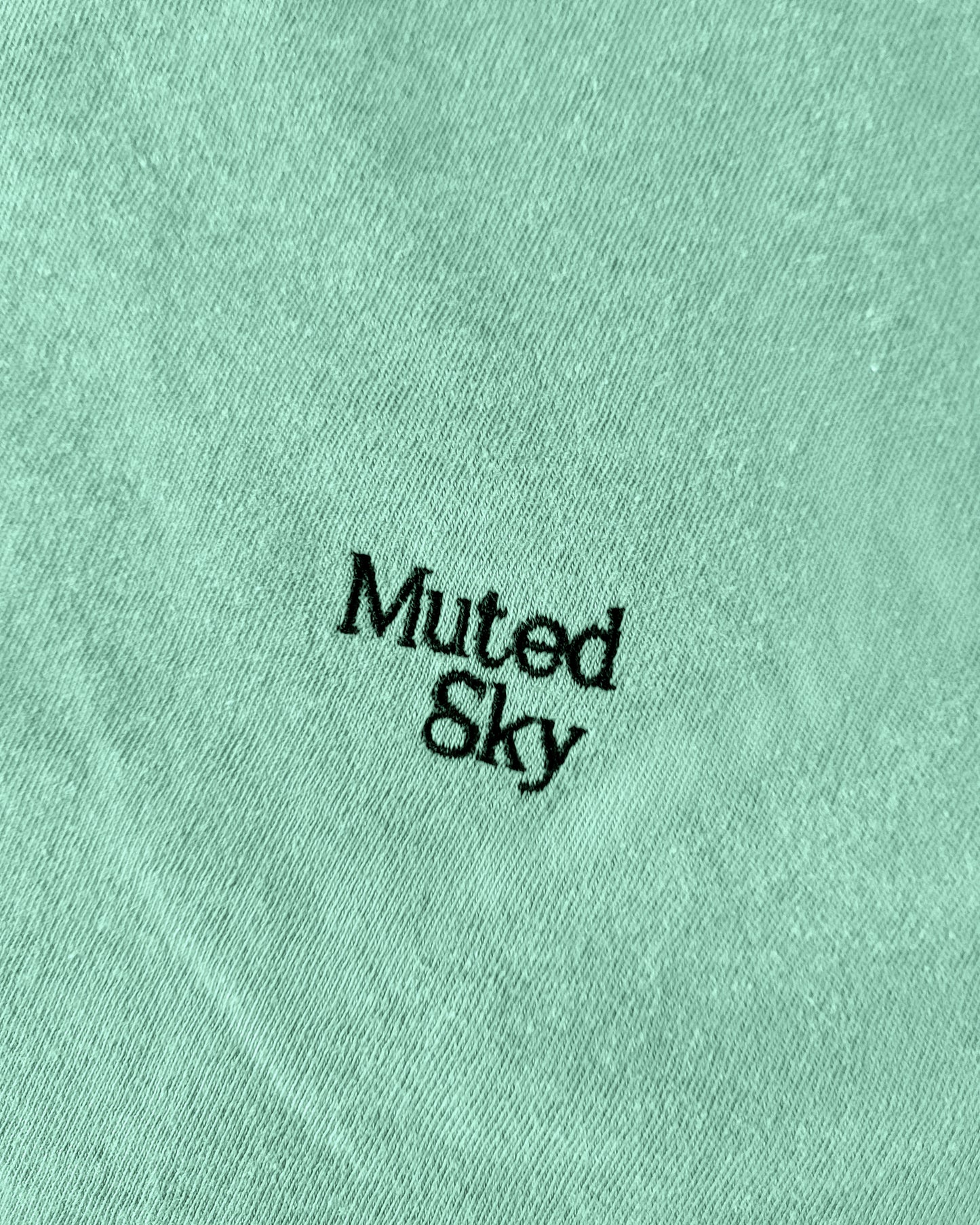Muted Sky Embroidered Tee Green