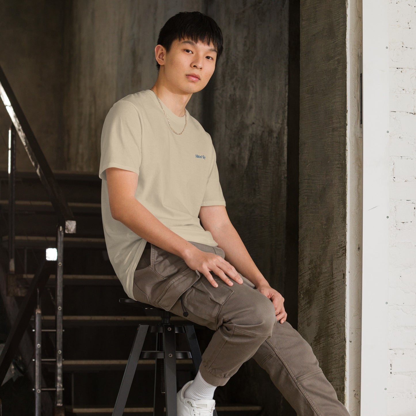 Beach Day Embroidered Tee Sand
