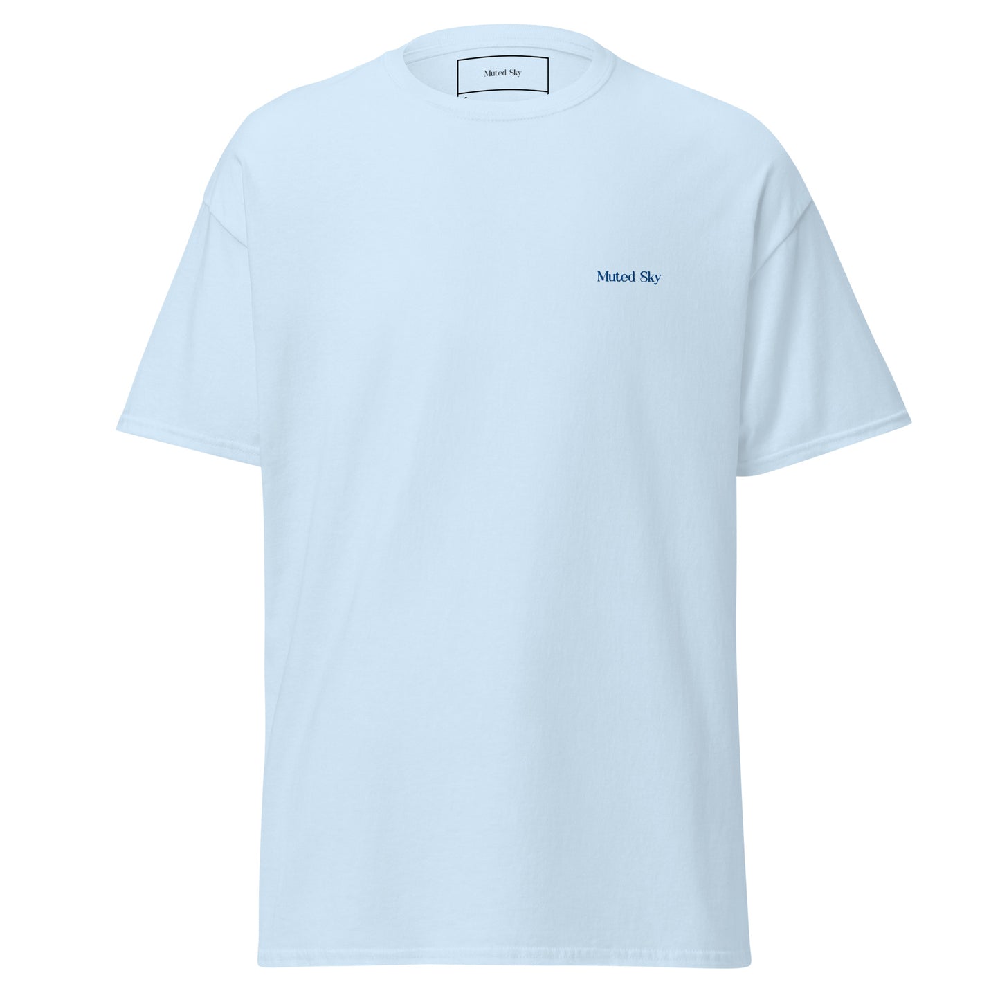 Beach Day Embroidered Tee Light Blue
